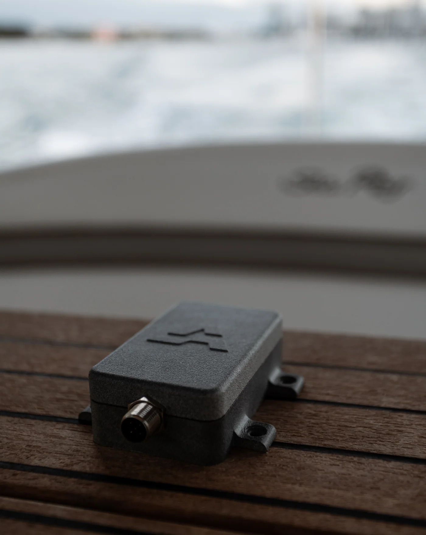 Close-up of the Atlas Mini enclosure and connector