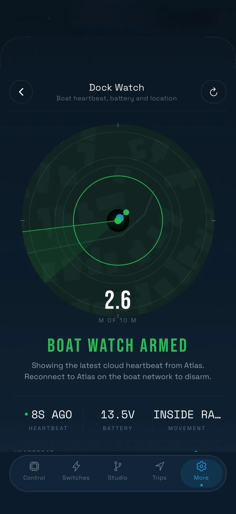 Fisho Dock Watch on a phone