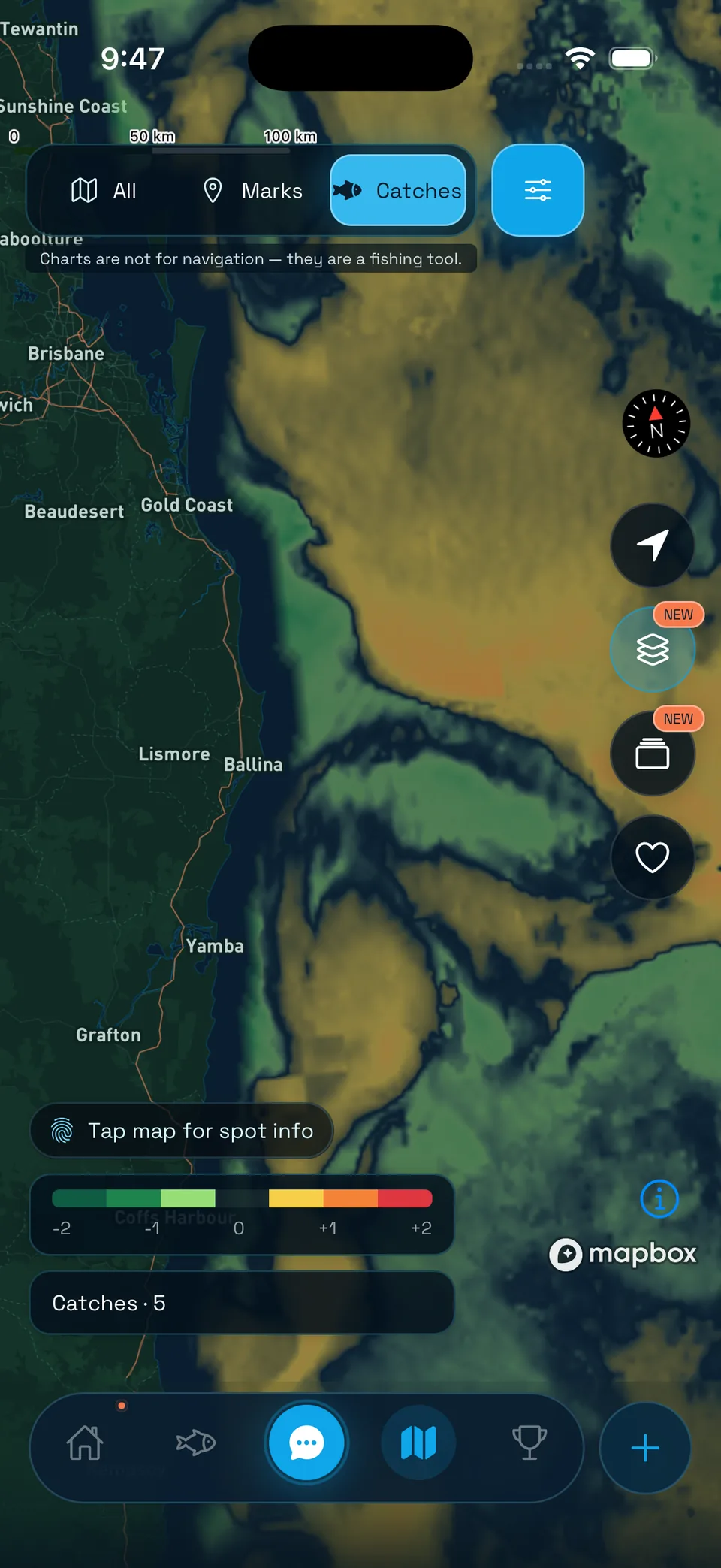 Sea-surface temperature overlay in Fisho